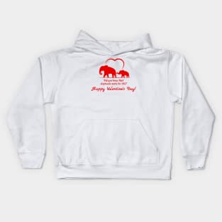 Elephants mate for life! Valentines Design Kids Hoodie